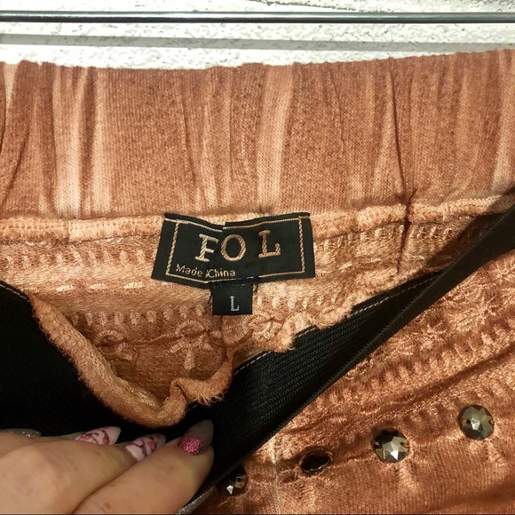 POL Rust Overdyed Stufded Joggers Assorted Sizes - Picture 5 of 6